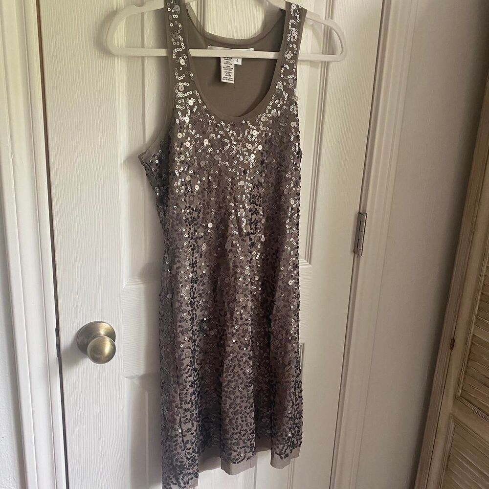 Max-studio Women's Brown and Gold Dress